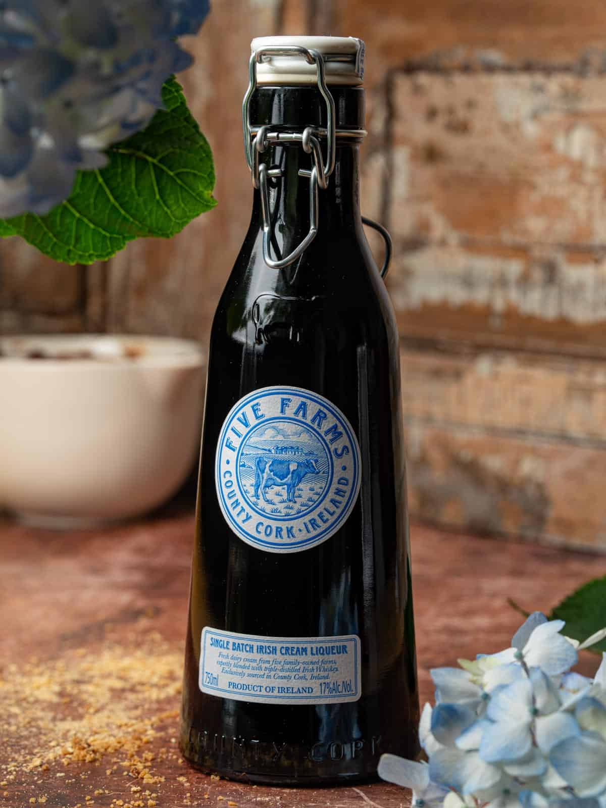 Irish cream liqueur with flowers used in the chocolate ganache.